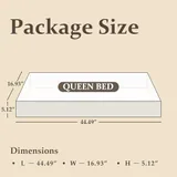 Queen Metal Bed Frame with Storage, Brown, view 2
