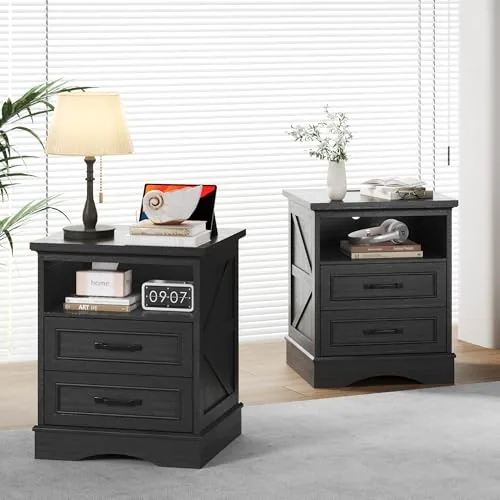 Charging Nightstand, Black