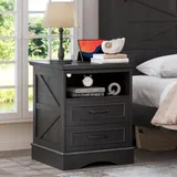 Charging Nightstand, Black, view 1