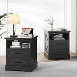 Charging Nightstand, Black, view 3