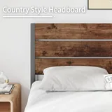 Queen Metal Bed Frame with Storage, Brown, view 3