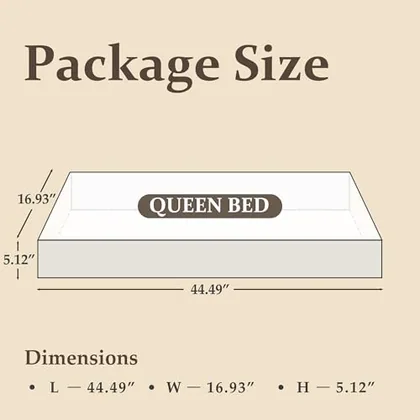 Queen Metal Bed Frame with Storage, Brown